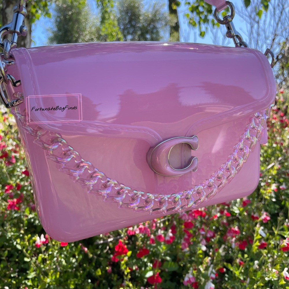 TikTok Famous PINK PASTEL Jelly Triple Hearts Resin Bag Strap Novelty Bag Strap - Picture 11 of 13